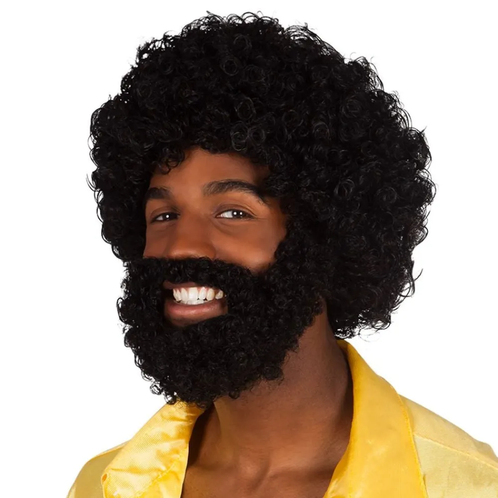 Boland Party Partners B.V. Afro Paryksæt Sort