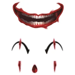 Fiestas Guirca, S.L Ansigtstatoveringer Creepy Clown - Sminke|Kostumetema