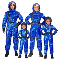 Best Widmann S.r.l. Astronaut Blå Metallic Dame Kostume