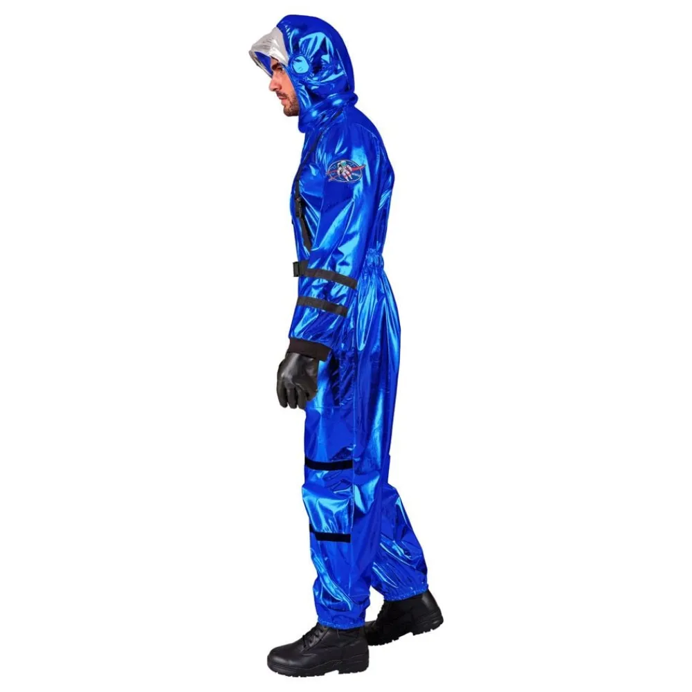 Widmann S.r.l. Astronaut Blå Metallic Herre Kostume