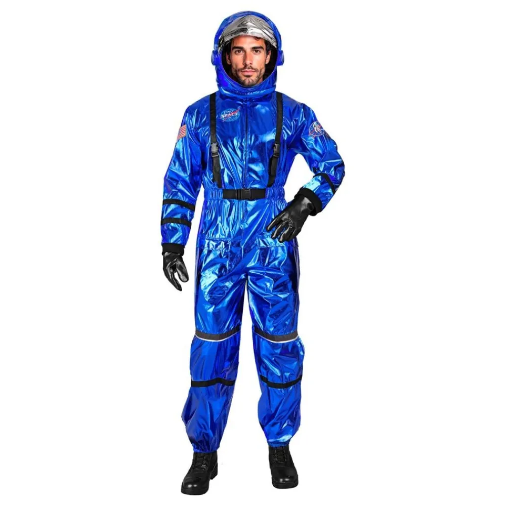 Widmann S.r.l. Astronaut Blå Metallic Herre Kostume