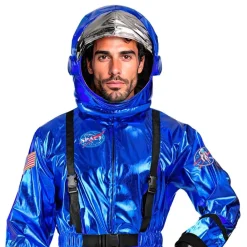 Widmann S.r.l. Astronaut Blå Metallic Herre Kostume
