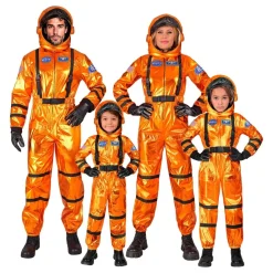 Widmann S.r.l. Astronaut Orange Metallic Børnekostume - Udklædningskostumer|Kostumetema