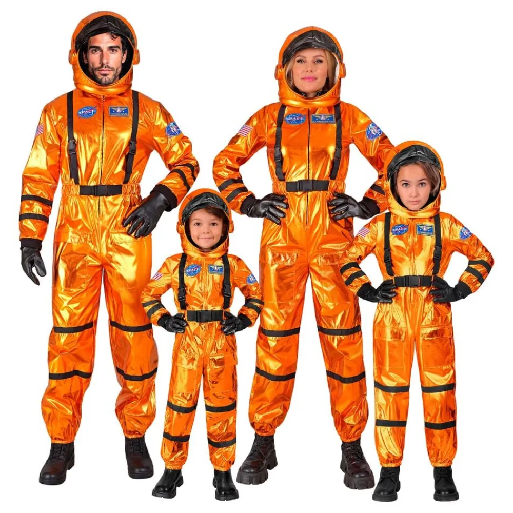 Widmann S.r.l. Astronaut Orange Metallic Børnekostume - Udklædningskostumer|Kostumetema