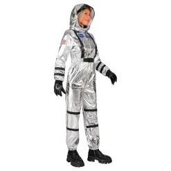 Widmann S.r.l. Astronaut Silver Metallic Dame Kostume - Udklædningskostumer|Kostumetema