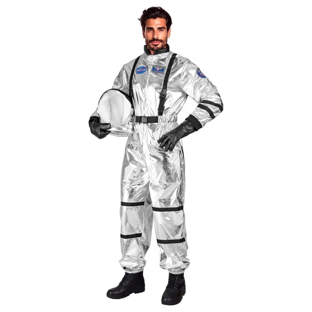 Hot Widmann S.r.l. Astronaut Silver Metallic Herre Kostume
