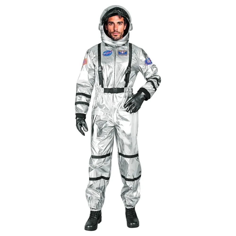 Hot Widmann S.r.l. Astronaut Silver Metallic Herre Kostume