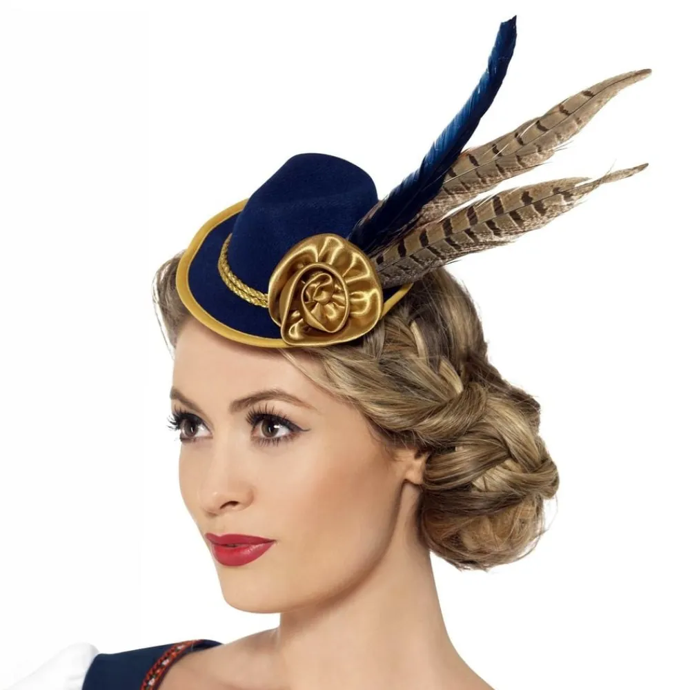 Rubies Netherland B.V. Autentisk Bavarian Oktoberfest Minihat Blå - Hatte