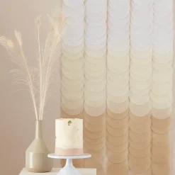 Ginger Ray Ltd Backdrop Cirkler Beige Mix - Oppyntning
