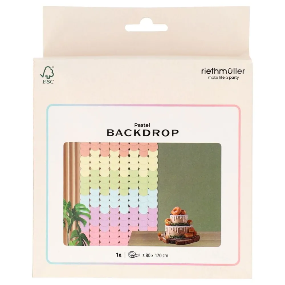 Folat B.V. Backdrop Cirkler Dreamy Pastel - Oppyntning