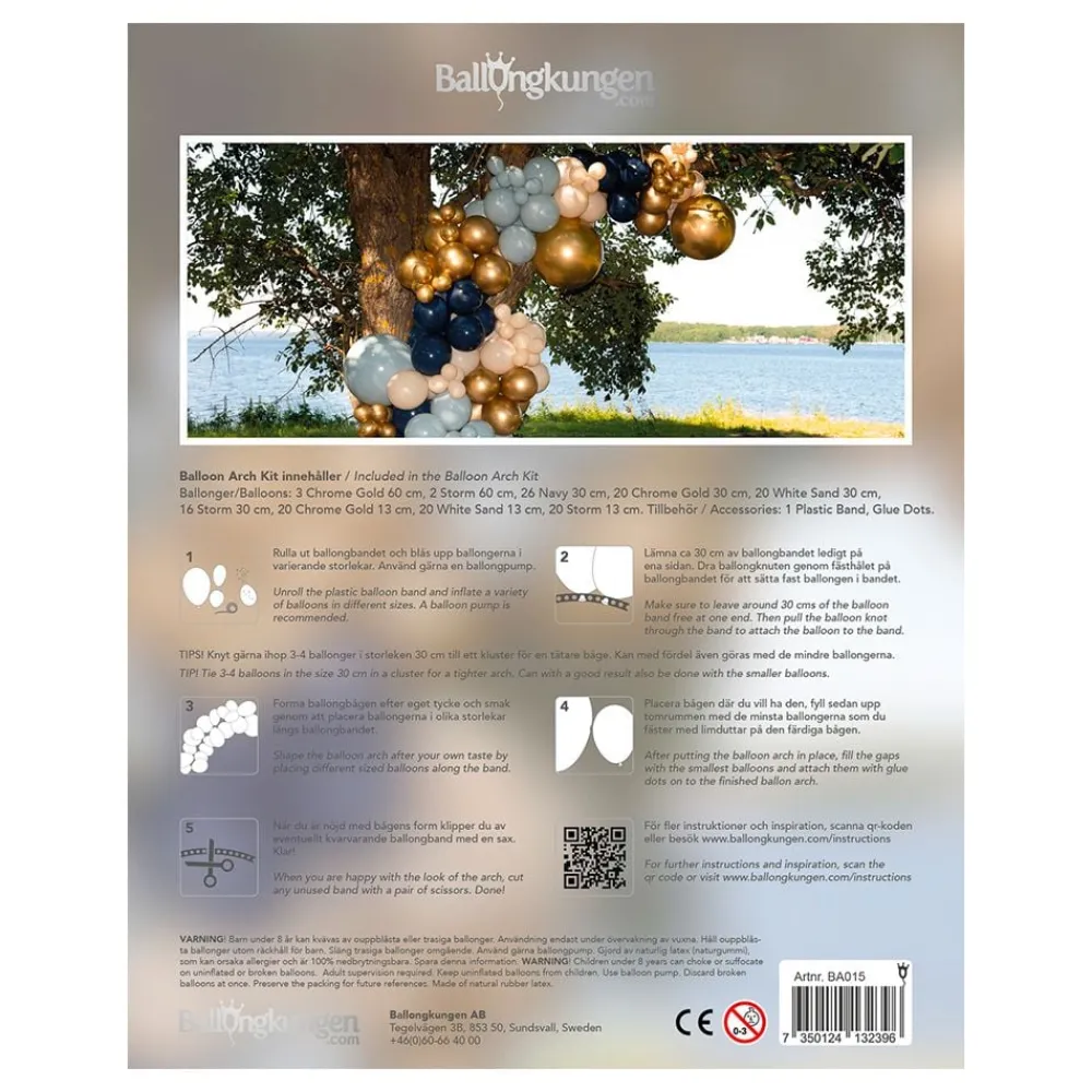 Ballongkungen AB Ballonbue Blå/Guld/Beige - Oppyntning|Balloner