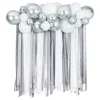 CG Global Products Ltd Ballonbue med Streamers Hvid/Sølv Metallic - Oppyntning|Balloner