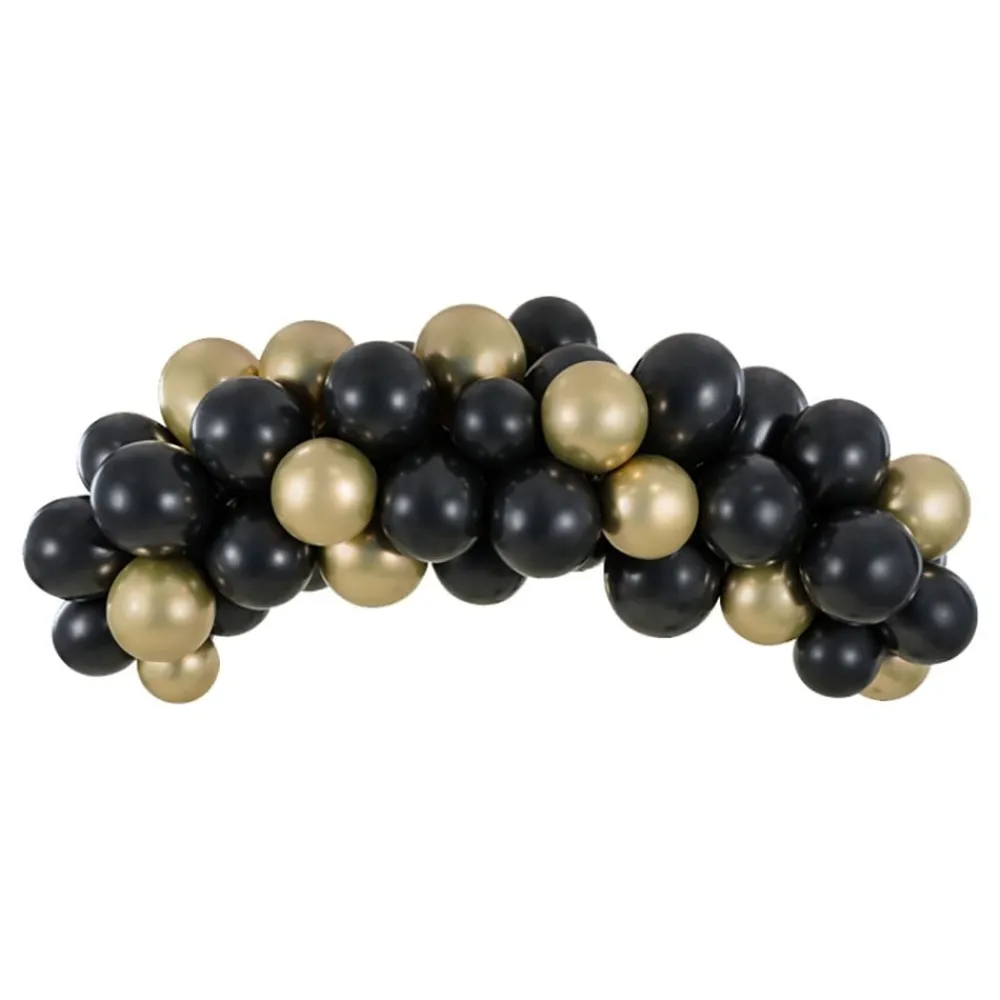 PartyDeco sp. z o.o. Ballonbue Sort/Guld - Oppyntning|Balloner