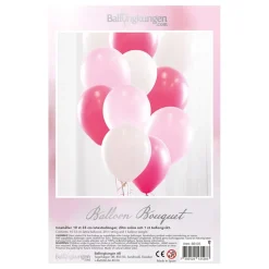 Ballongkungen AB Ballonbuket Lyserød/Hvid - Balloner