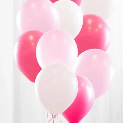 Ballongkungen AB Ballonbuket Lyserød/Hvid - Balloner