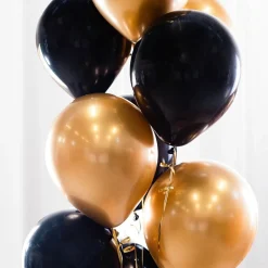 Ballongkungen AB Ballonbuket Sort/Guld - Oppyntning|Balloner
