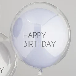 Hot Ginger Ray Ltd Balloner Dobbelte Happy Birthday Blå