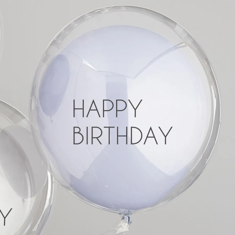 Hot Ginger Ray Ltd Balloner Dobbelte Happy Birthday Blå