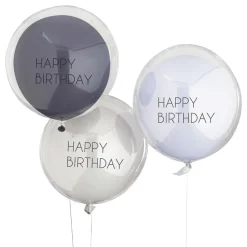 Hot Ginger Ray Ltd Balloner Dobbelte Happy Birthday Blå