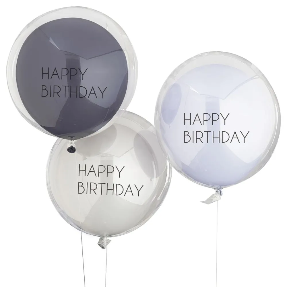 Hot Ginger Ray Ltd Balloner Dobbelte Happy Birthday Blå
