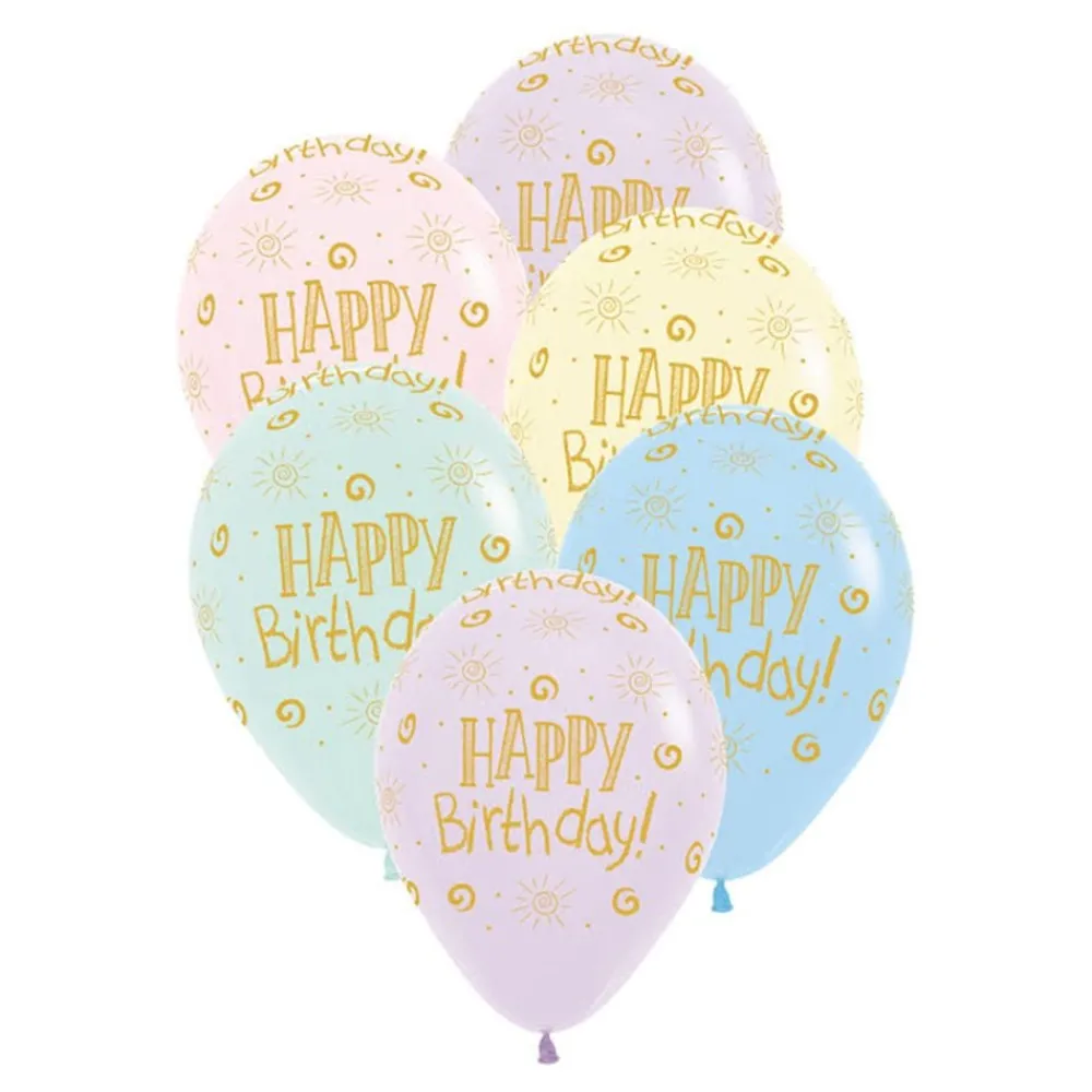 Butterick's AB Balloner Happy Birthday Flerfarvet - Balloner