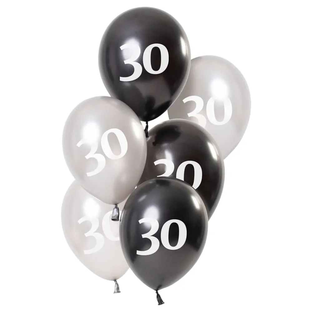Clearance Folat B.V. Balloner Hvid/Sort 30 År