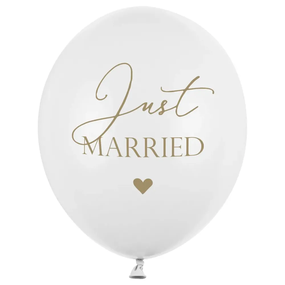 Online PartyDeco sp. z o.o. Balloner Just Married Pure White