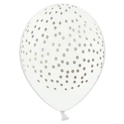 Sale PartyDeco sp. z o.o. Balloner Prikker Hvid/Silver