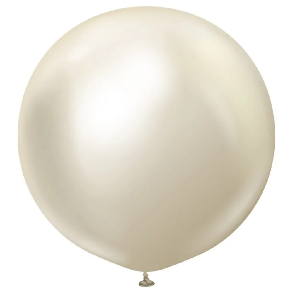 Best Ballongkungen AB Balloner Professional Gigantiske White Gold Chrome