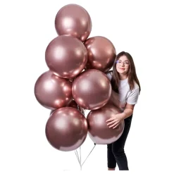 Ballongkungen AB Balloner Shiny Rosaguld Runde Store - Balloner