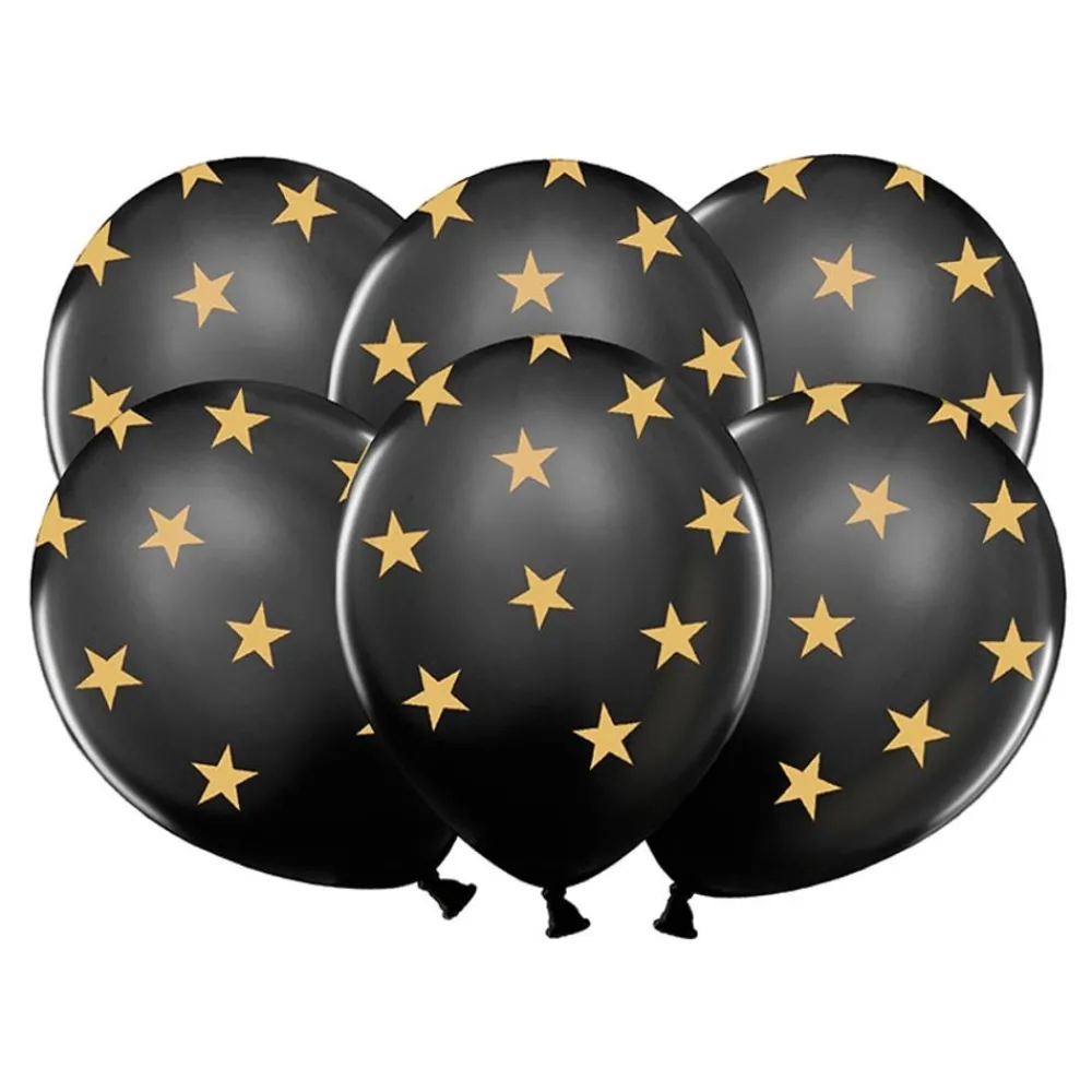 Best PartyDeco sp. z o.o. Balloner Sorte med Stjerner