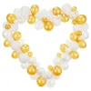 Best PartyDeco sp. z o.o. Ballonfigur Guld/Hvid Hjerte Stort