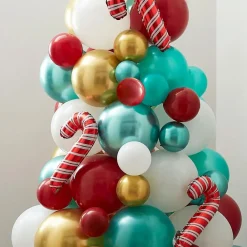 New Ginger Ray Ltd Ballonfigur Juletræ Rød/Grøn