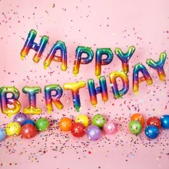 PartyDeco sp. z o.o. Ballongguirlande Happy Birthday Rainbow