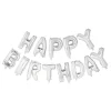 PartyDeco sp. z o.o. Ballonguirlande Happy Birthday Sølv - Oppyntning|Balloner