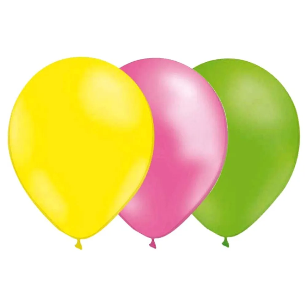 Ballongkungen AB Ballonkombi Lysegul-Limegrøn-Metallic Lyserød - Balloner