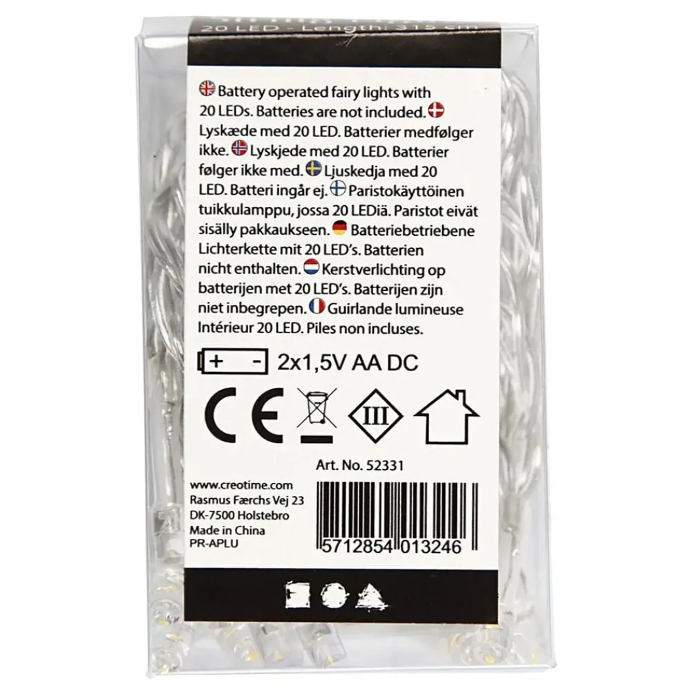 Creativ Company AB Batteridrevet LED-Lyskæde Transparent - Hobby & Fritid|Hjem & Husholdning