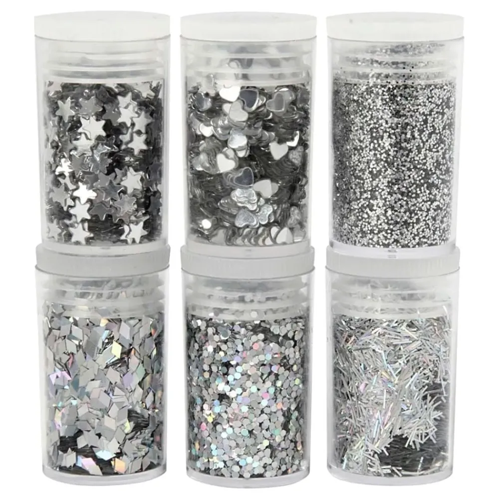 Hot Creativ Company AB Bio-Glitter Blandet Sølv Sæt