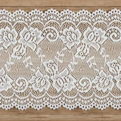 New PartyDeco sp. z o.o. Blondebånd Blomster Off-white på Rulle