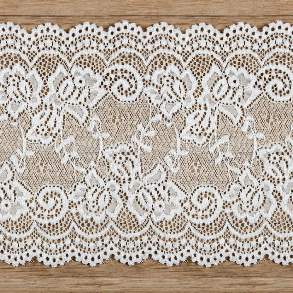 New PartyDeco sp. z o.o. Blondebånd Blomster Off-white på Rulle