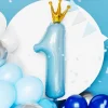 Discount PartyDeco sp. z o.o. Blå Talballon 1 Med Krone