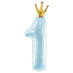 Discount PartyDeco sp. z o.o. Blå Talballon 1 Med Krone