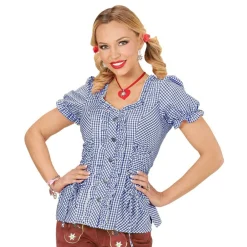Discount Widmann S.r.l. Bluse Blå/Hvid Ternet Dame