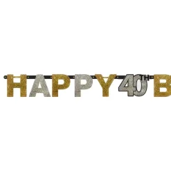 Hot Reithmüller Europe GmbH Bogstavguirlande Happy Birthday 40 år