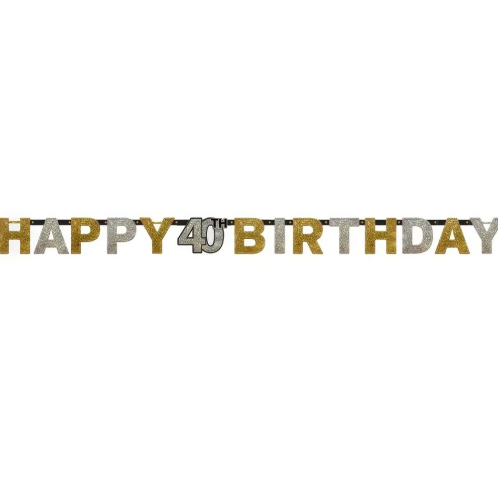 Hot Reithmüller Europe GmbH Bogstavguirlande Happy Birthday 40 år