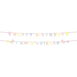 Folat B.V. Bogstavguirlande Happy Birthday Unicorns & Rainbows - Oppyntning