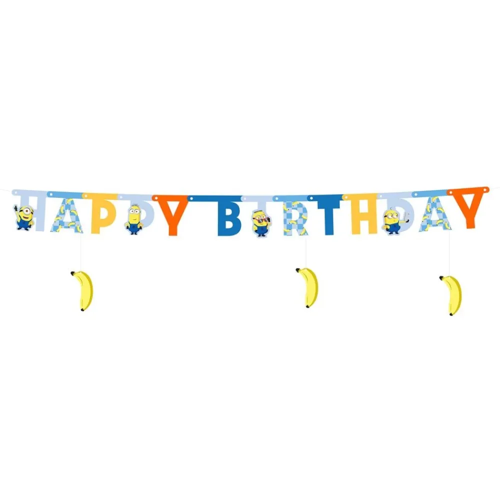 PartyDeco sp. z o.o. Bogstavsguirlande Happy Birthday Minions - Oppyntning