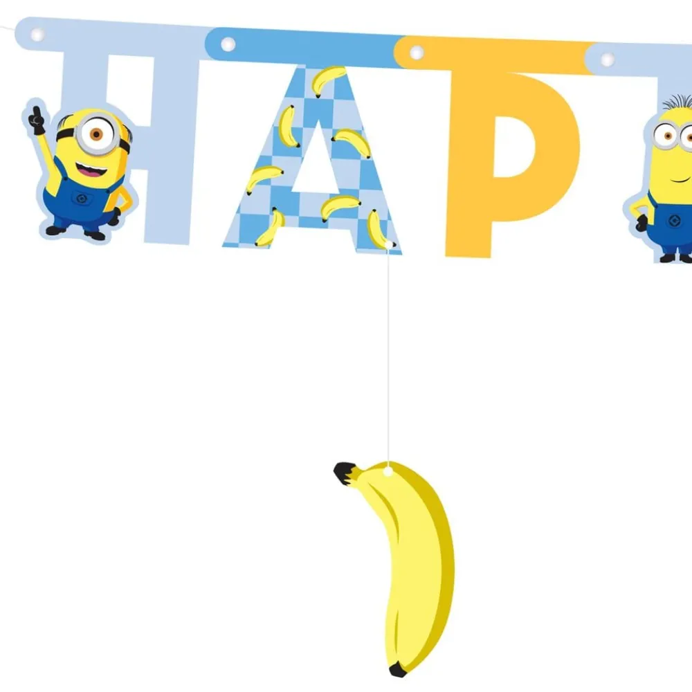 PartyDeco sp. z o.o. Bogstavsguirlande Happy Birthday Minions - Oppyntning