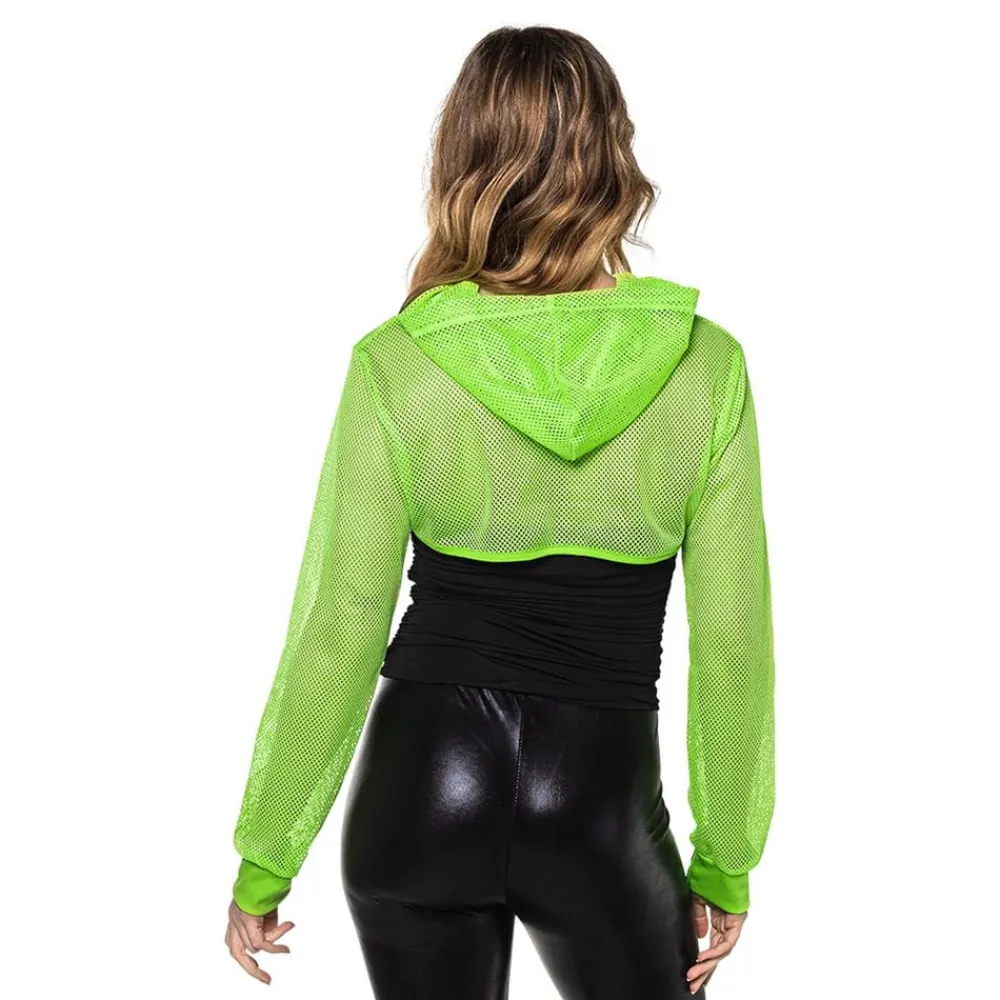 Boland Party Partners B.V. Bolero Fishnet UV Neongrøn - Tøj|Tilbehør
