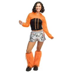 Boland Party Partners B.V. Bolero Fishnet UV Neonorange - Tøj|Tilbehør